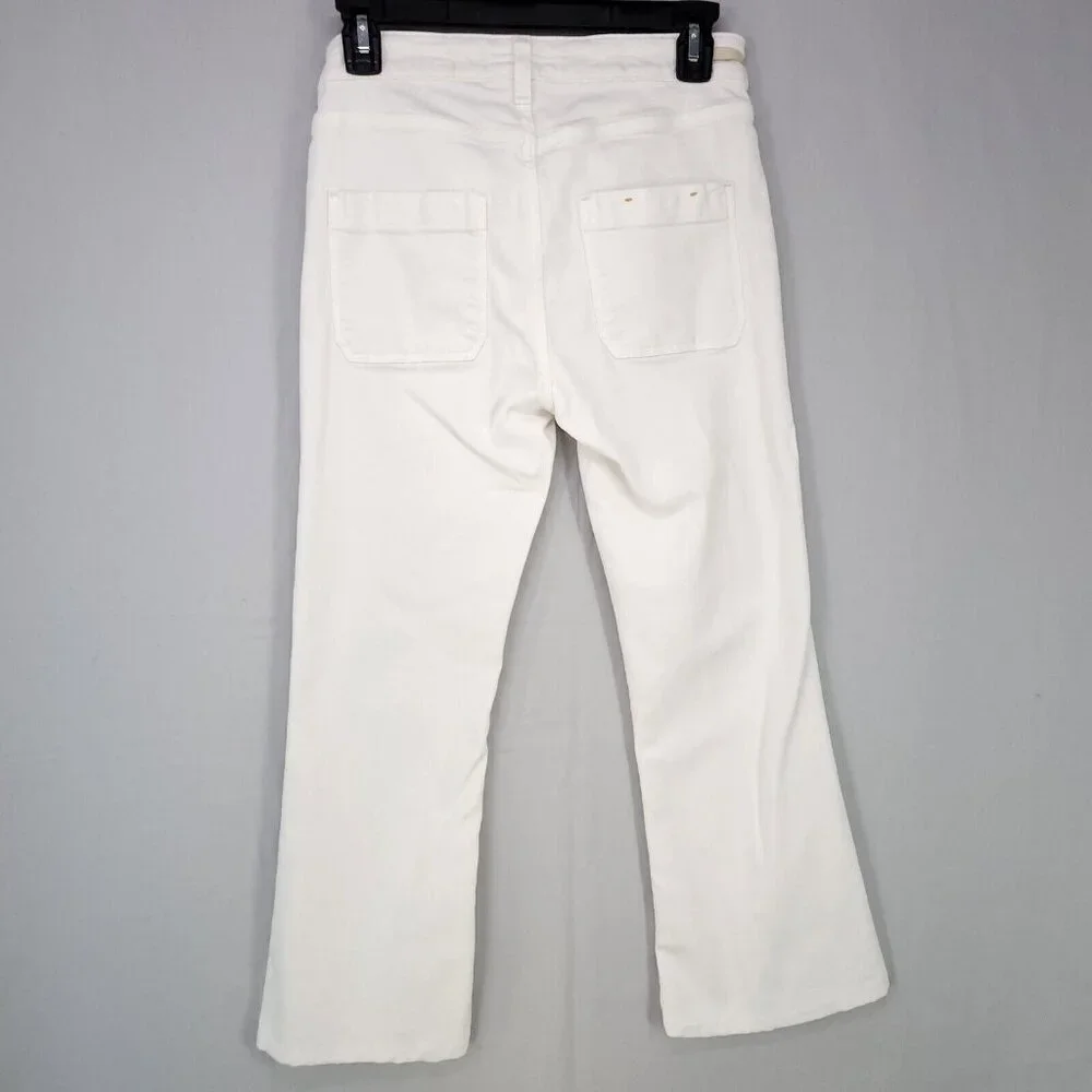 Pilcro Anthropologie Superscript Flared Jeans Women's Size 26 White 23" Inseam - Picture 2 of 15